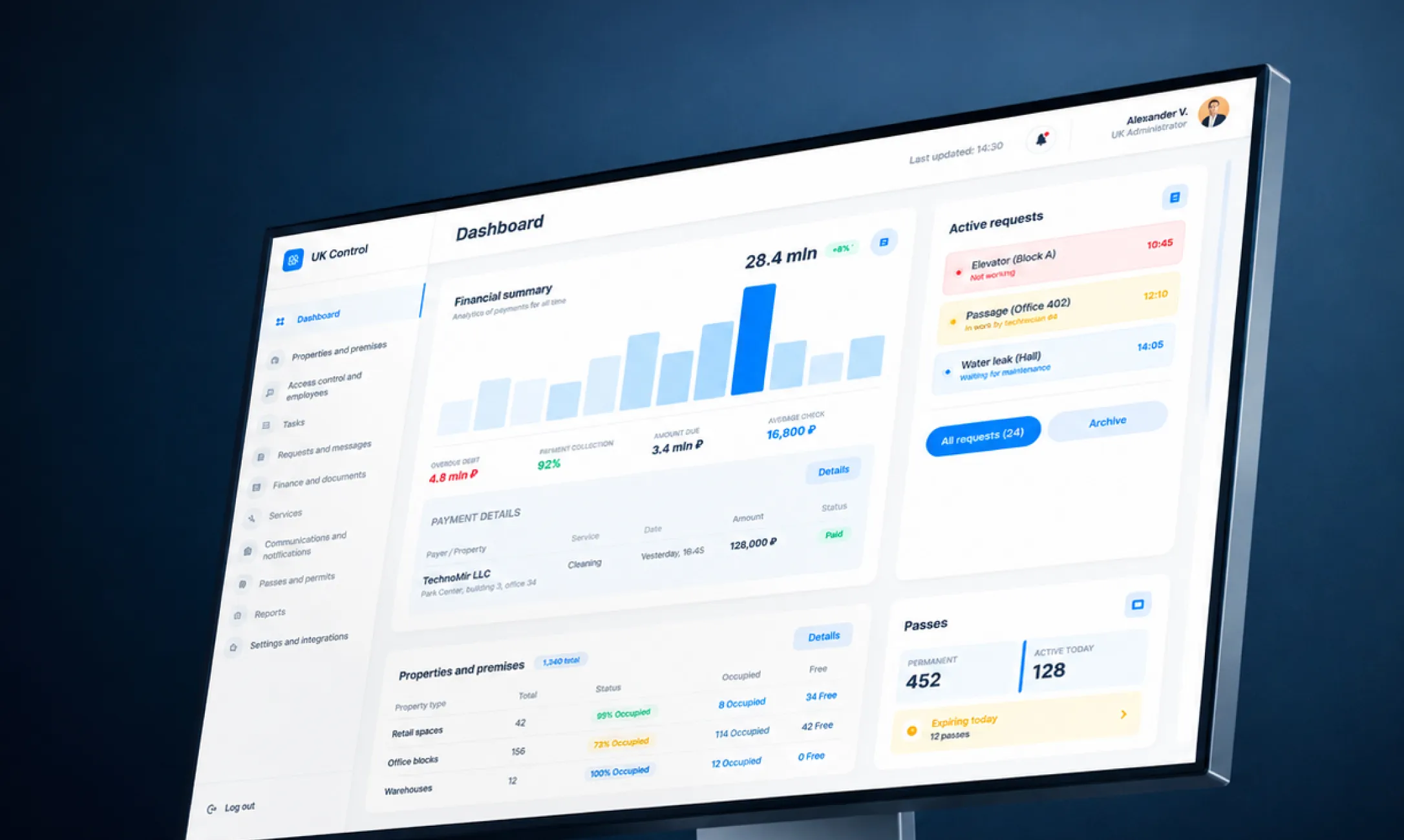 Commercial property management platform