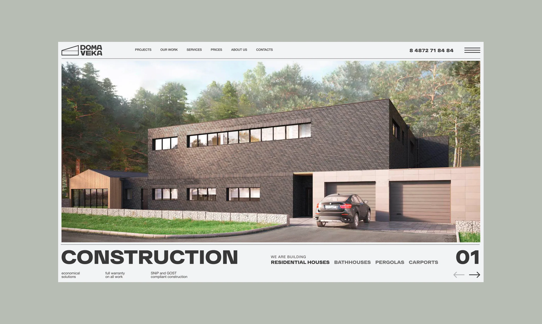 Doma veka — corporate site