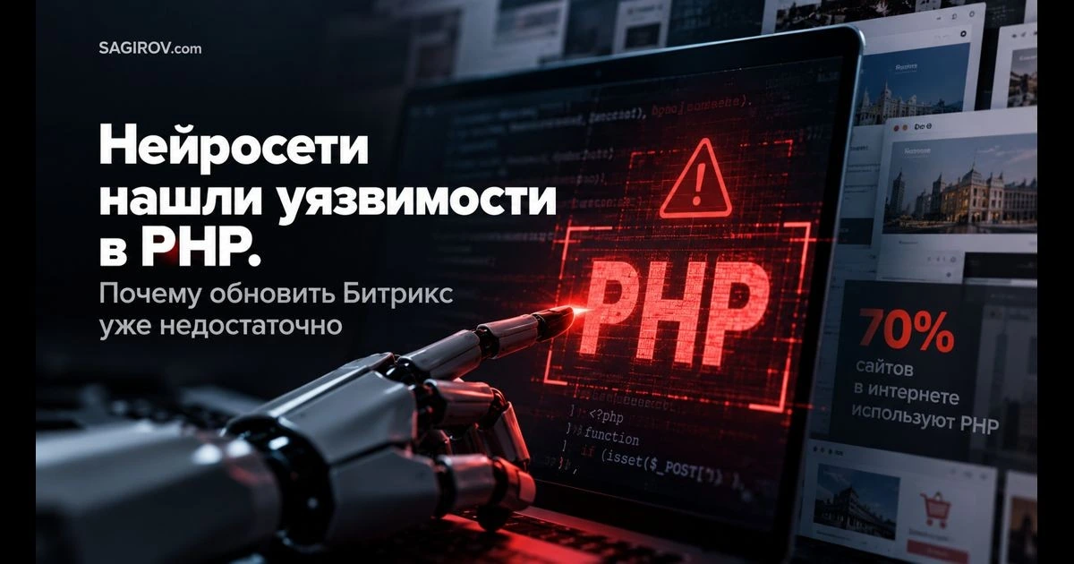 Нейросети нашли уязвимости в PHP. Почему обновить Битрикс уже недостаточно